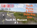 Team sinister rc group  youth rc flying moment  1  beginner eflite delta ray one