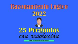 Razonamiento Lógico 25 Preguntas Nombramiento Docente 2022 Habilidades Generales