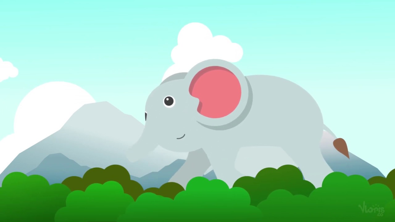 After Effects | Elephant walks Animation 2D