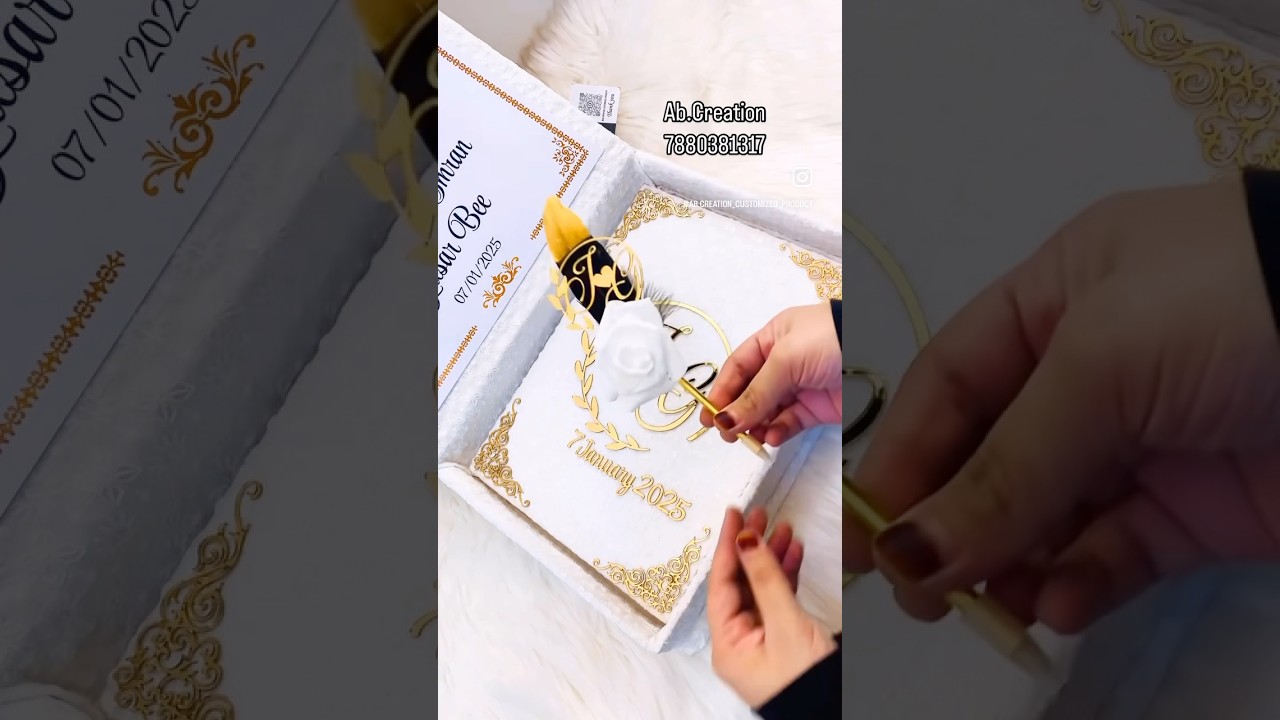 Customise Nikah Nama Nikah Pen With Nikah Nama Box For Order 7880381317 WhatsApp Colours available