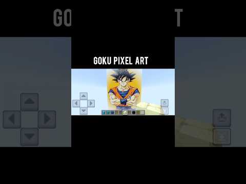 Goku pixel art in Minecraft #minecraft #ytshorts #trending #anime #goku #pixelart