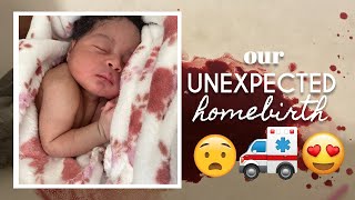 My Husband Delivered the BABY!! UNEXPECTED HOME BIRTH!