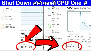 CPU up time reset window 10 in hindi | cpu up time so high problem | cpu up time in task manager |