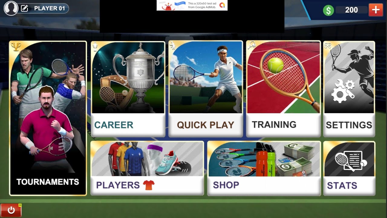 Open Tennis Tournament Game Source Code Unity3D View