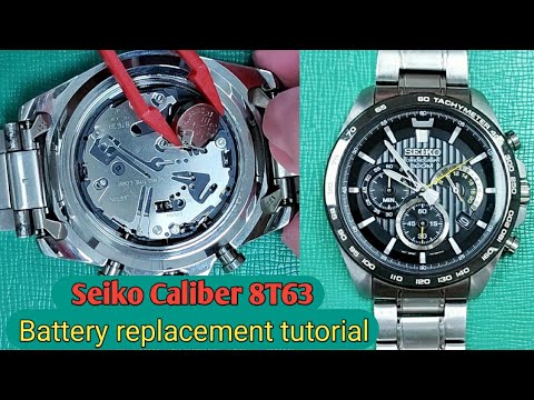 How to replace battery Seiko 8T63 | TrendWatchLab - YouTube