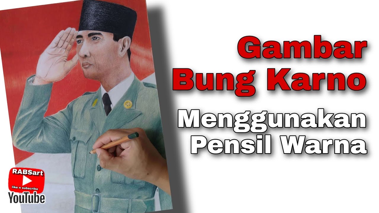 Gambar Ir Soekarno Dengan Pensil Warna Memperingati 