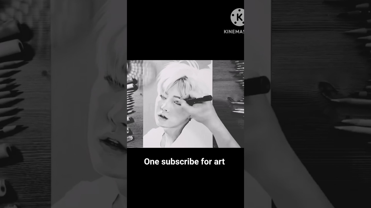 bts suga realistic pencil drawing 