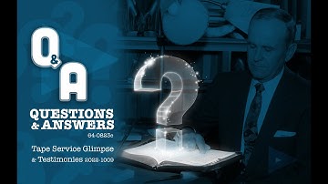 64-0823E -  Questions And Answers #2 - Tape Service Glimpse and Testimonies