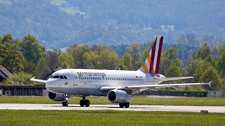 Germanwings Airbus A319-132 D-AGWZ departure at Salzburg Airport