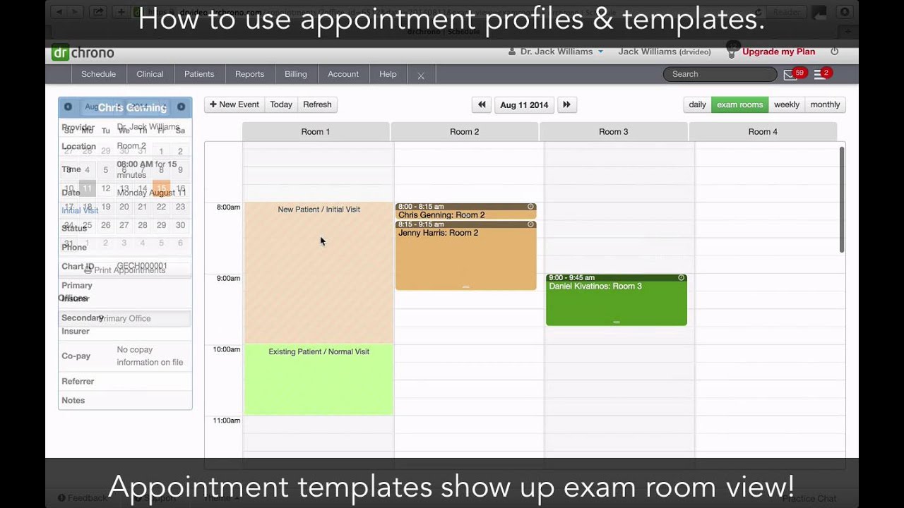 tutorial appointment profiles templates drchrono ehr youtube