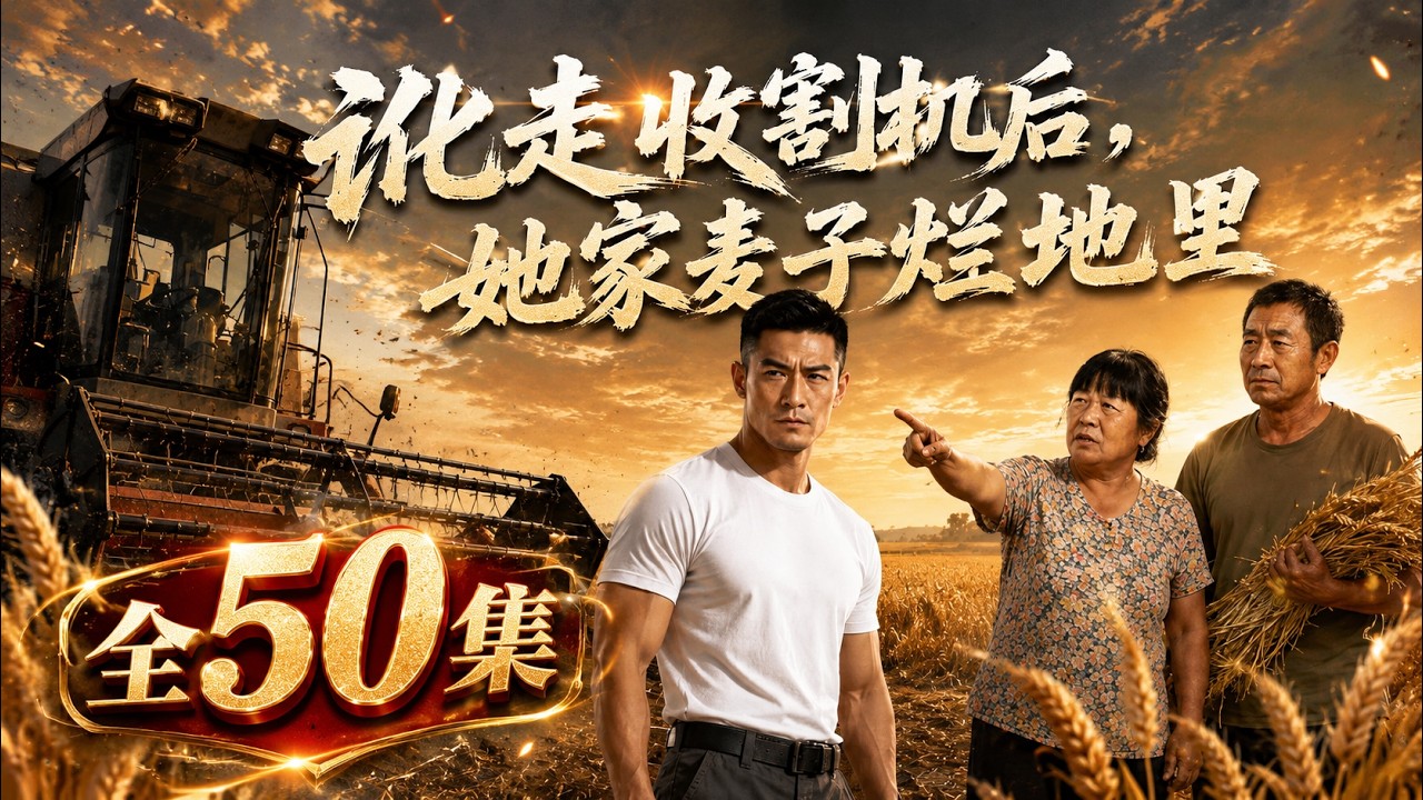 訛走收割機後，她家麥子爛地裡