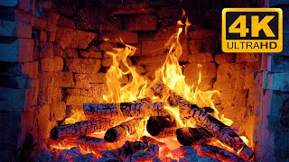 3 Hours Of Warm & Cozy Fireplace 🔥 Relaxing Fireplace 4K & Crackling Fire Sounds With Burning Logs