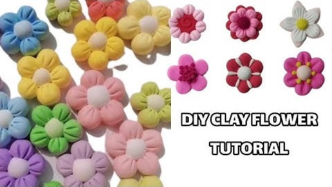 Diy clay 🌸  flower tutorial | Learn to make flower | Creative mixing