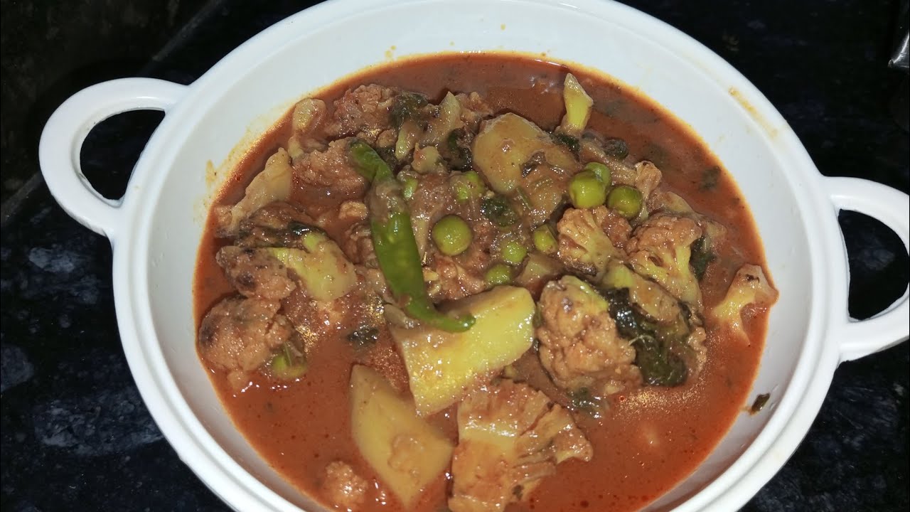 #dhaba style gobi aloo matar tamatar ki swadisht recipe Ghar per banaen