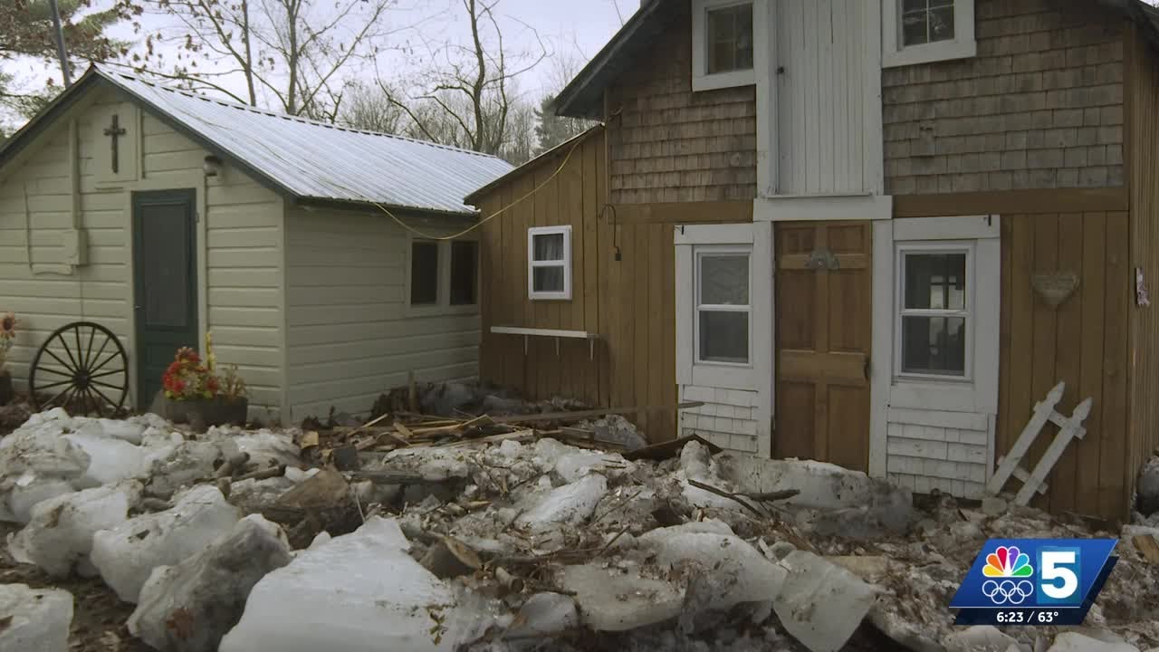 Officials fear more damage to the Mooers Campground following Sunday's ice jam