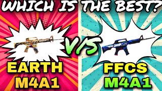 FREE FIRE BEST M4A1 SKIN || EARTH M4A1 VS FFCS M4A1 SKIN || SCORCHING SAND M4A1 VS FFCS M4A1