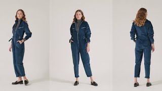Steel Cord Boiler Suit, Sparkle Mia Farrow Top