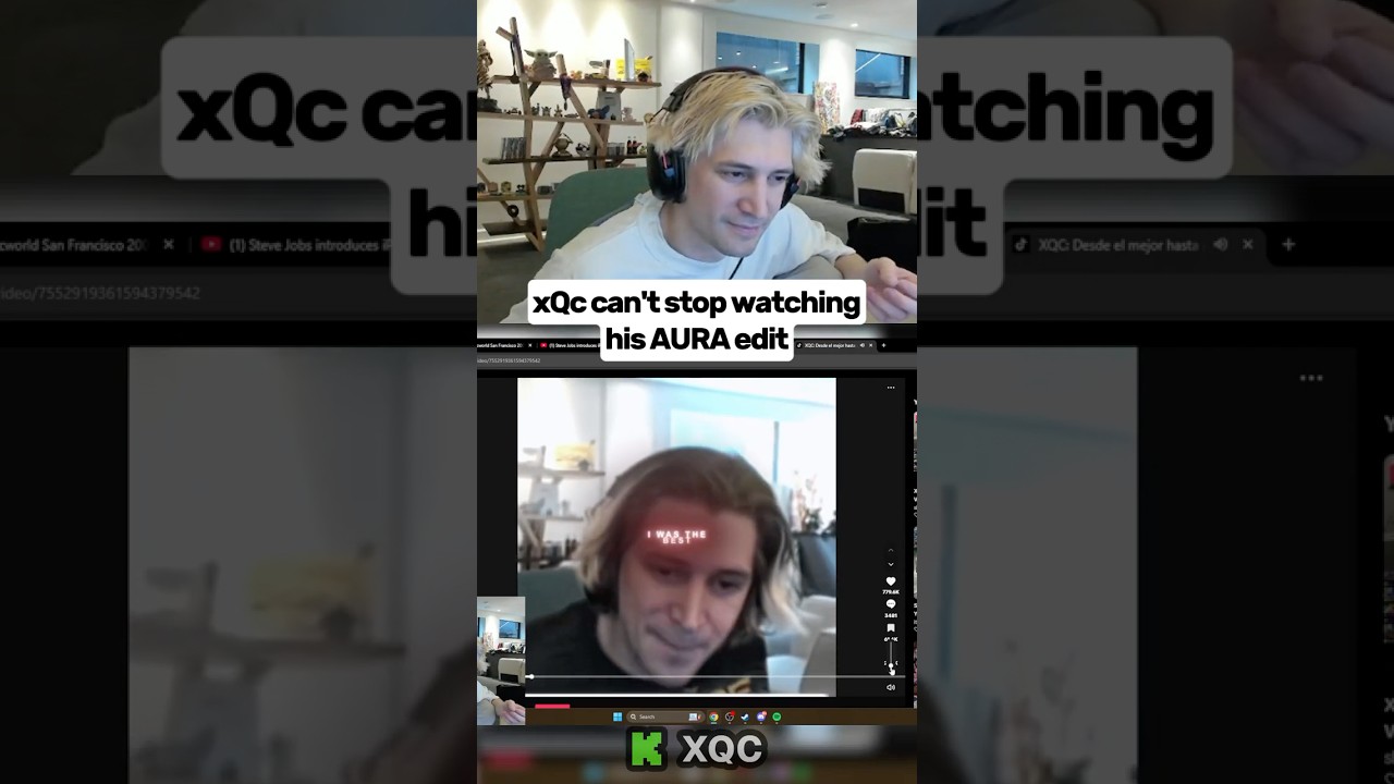 xQc can't stop watching his AURA edit  