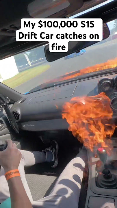 My $100,000 Nissan S15 Catches on fire #cars #jdm #youtubeshorts #viral #viralshort #fire