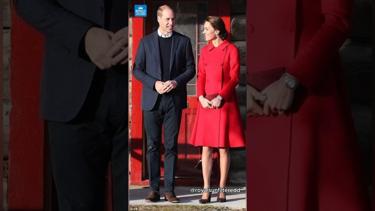 Потрясающее красное платье принца Уильяма и Кейт Миддлтон – стильная пара ❤️ 