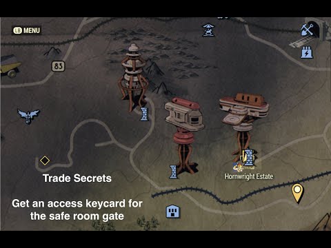 Fallout 76 - Trade Secrets - Get an access keycard for the safe room gate