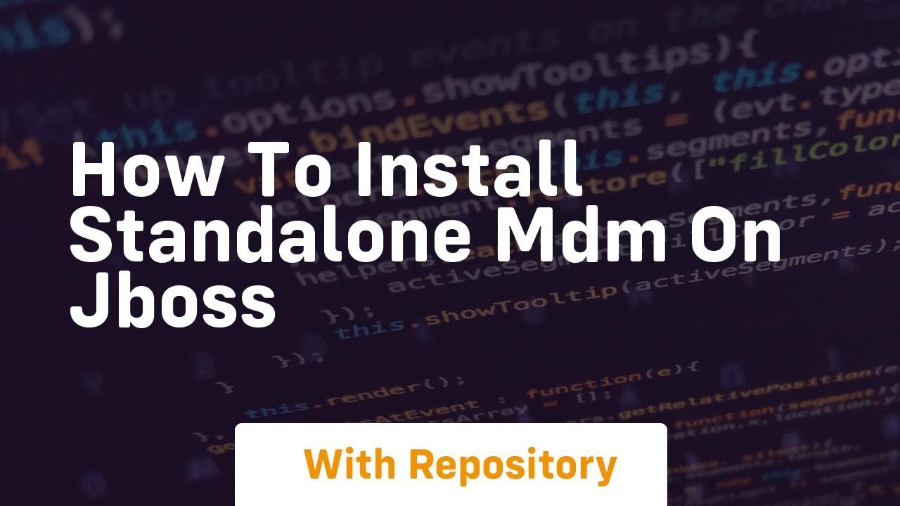 how to install standalone mdm on jboss