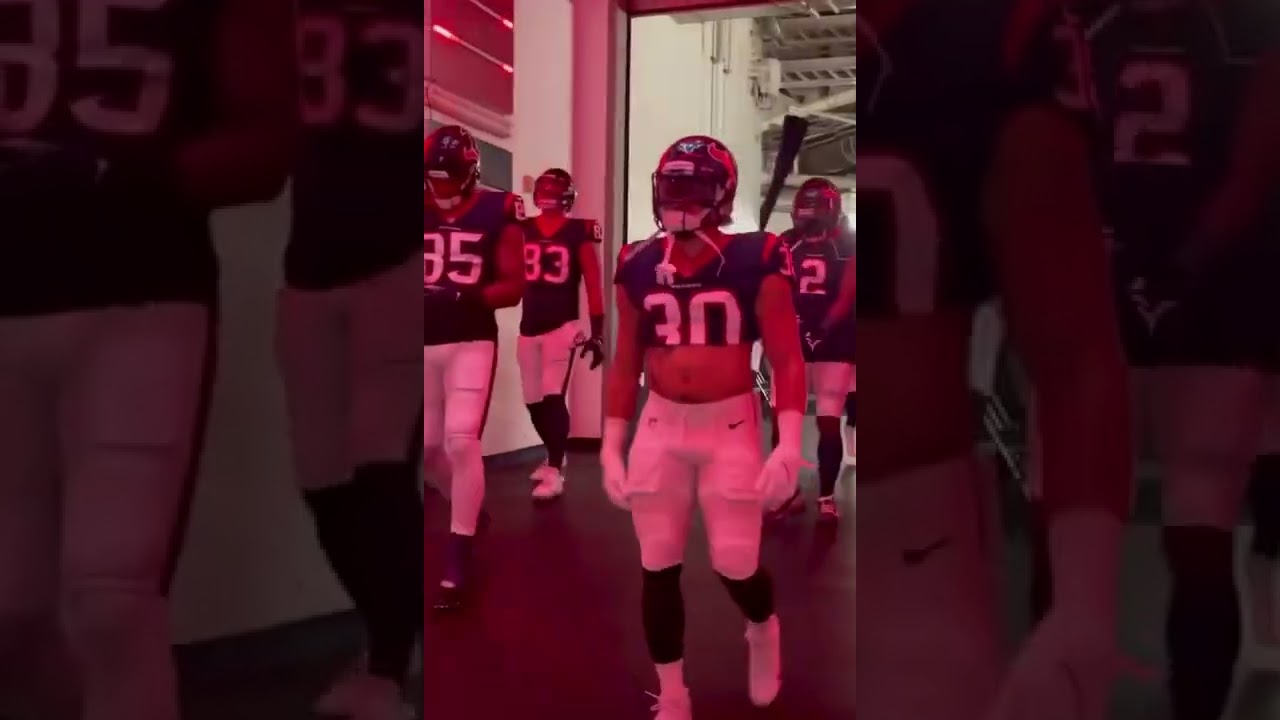 POV of tunnel stadium entrance of nfl Houston Texans