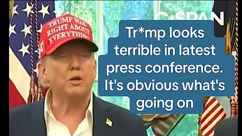 It's so obvious what's happening with Tr*mp right now.