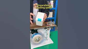 Rectangular sticker labeled on right angle labeling machine, this machine only 10kgs+#box #machine