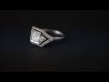 Purest Art Deco 1.60 Ct solitaire diamond platinum ring