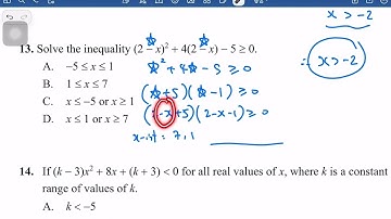 F5 ut2 q13 quadratic inequality