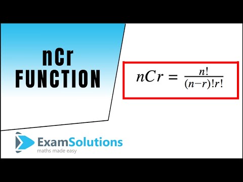 nCr function : ExamSolutions - YouTube