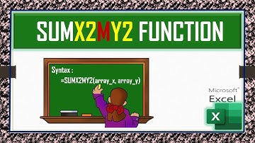 How to use SUMX2MY2 Function in Excel Hindi || Sumx2my2 formula Excel