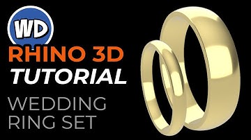 Rhino 3D | Jewelry CAD Design | Tutorial | Wedding Ring Set