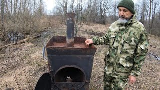 Прогорела печь. Теплообменник из гофры своими руками