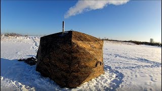 Испытание палатки с печкой в  -30 С