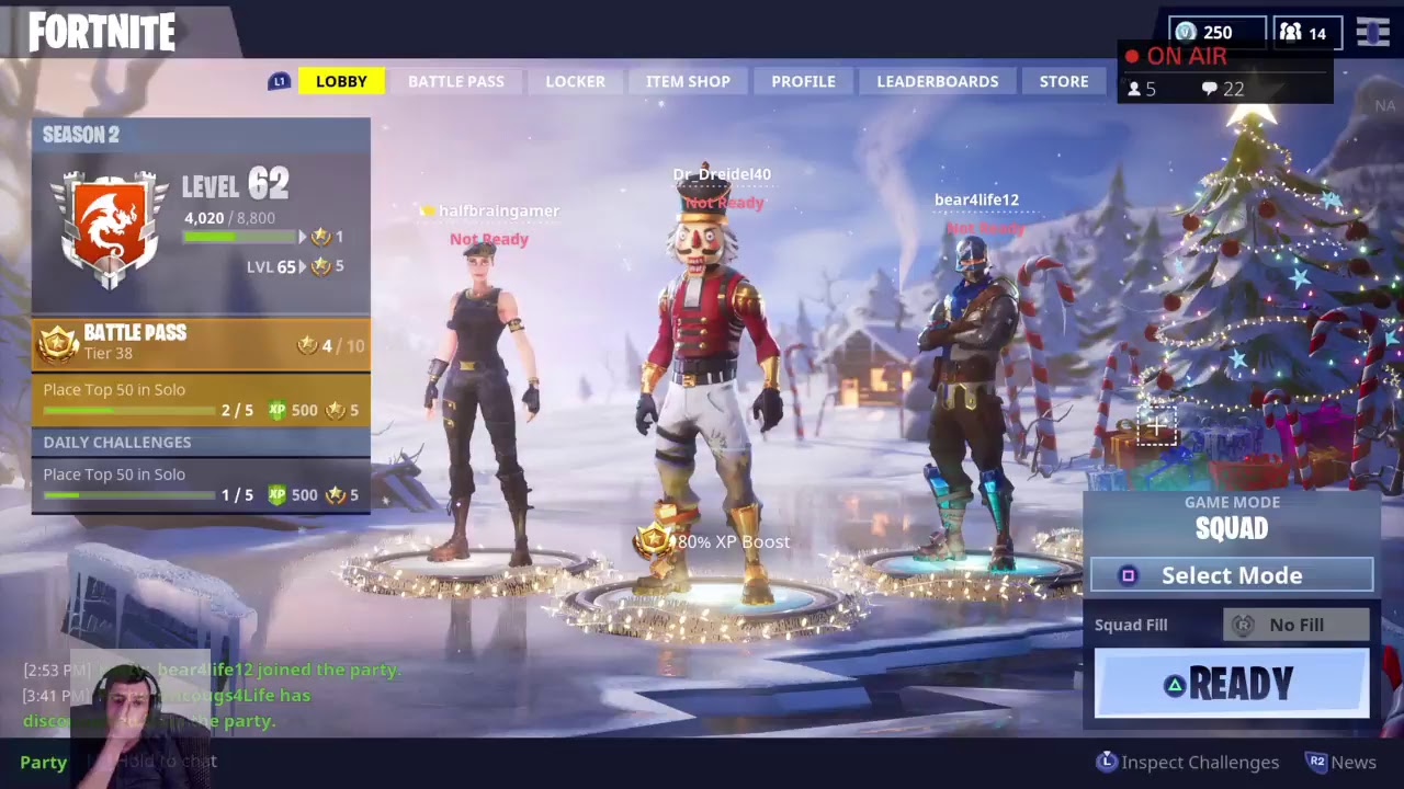 Fortnite Squads w/Halfbraingamer