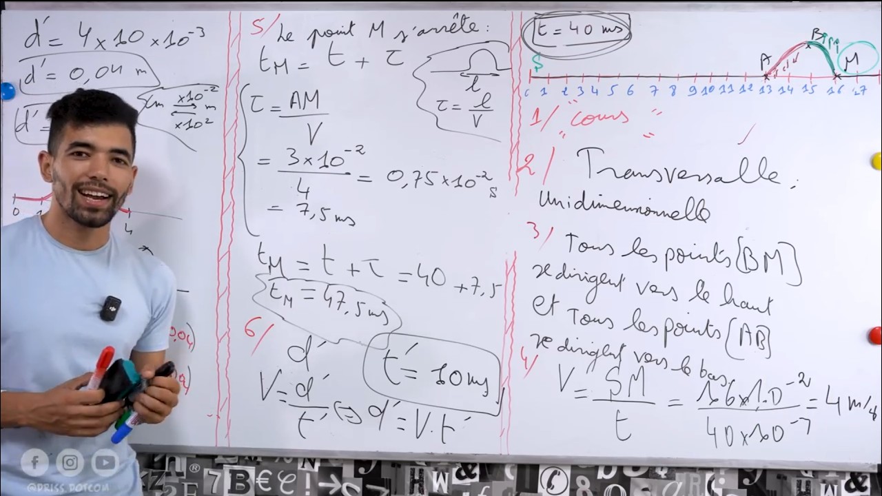 Exercices : Les Ondes Mécaniques Progressives | 2 BAC | الموجات الميكانيكية -- تصحيح تمارين