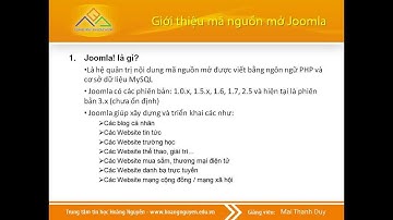 Video 1: Giới thiệu Joomla 2.5