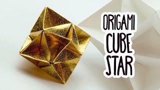 Origami Cube Star Tutorial - Geometric Decoration DIY - Paper Kawaii