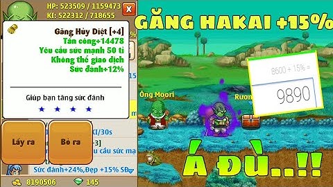 Ngọc Rồng Online - Review Con Hàng Có Găng Hakai Tăng 15% Tấn Công
