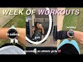 WEEK OF WORK OUTS | staying fit, running, and going to the gym