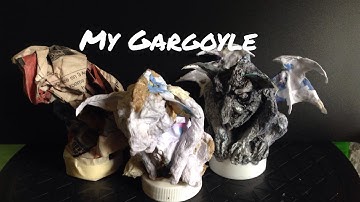 Papier Mâché Gargoyle Work-in-Progress of My Gargoyle Chronicles