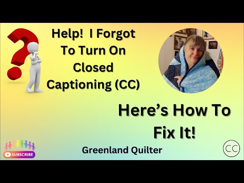 YT How TO EP02 - How Do I Turn on Closed Captions? #cc #tutorial #howto #diy #youtube #community