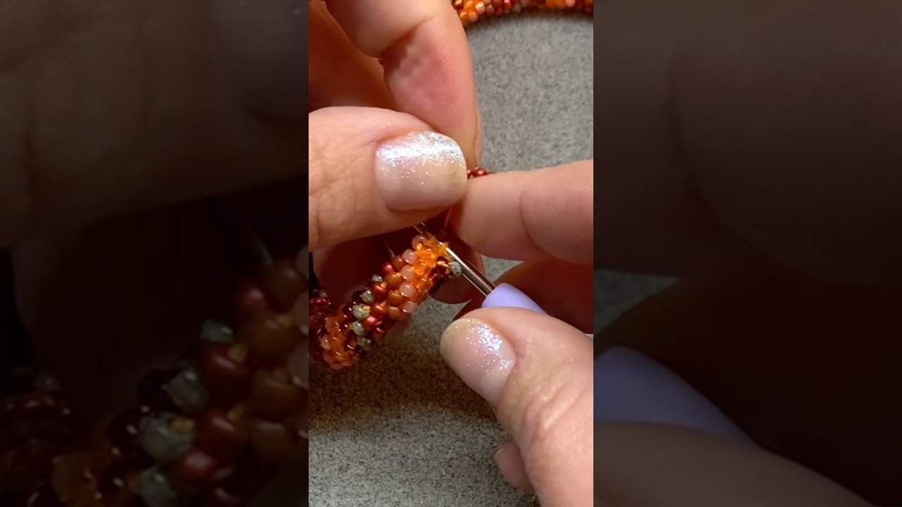 ✨ Learning how to crochet a beaded rope with 8/0 seed beads