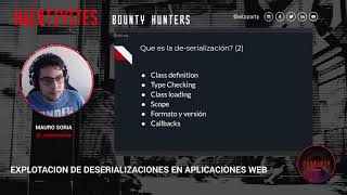 #Eko2020 Bounty Hunters | Mauro Soria: Explotación de deserializaciones en Aplicaciones Web screenshot 2
