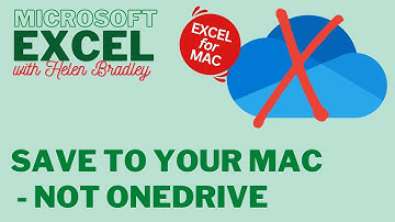 Excel For MAC! Save to Disc not OneDrive: How to bypass OneDrive on the Mac