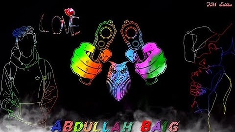 Abdullah Baig Name Attitude 😎 Song Video || Best Attitude Name Whatsapp Status Video || FM Editz
