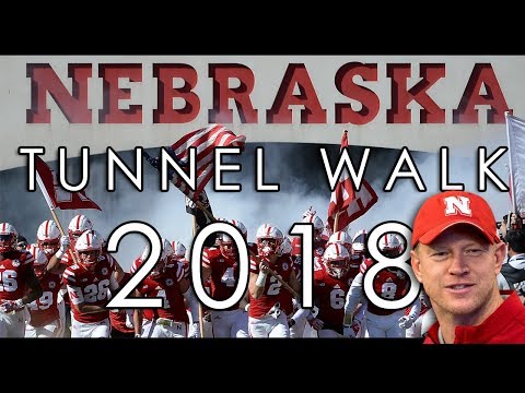 Nebraska Cornhuskers Football Tunnel Walk 2018 - Scott Frost's First Game - Akron