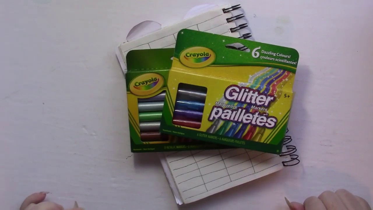 Crayola Glitter Markers Swatches 